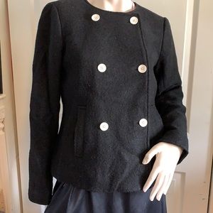Talbots ladies lined black jacket.
